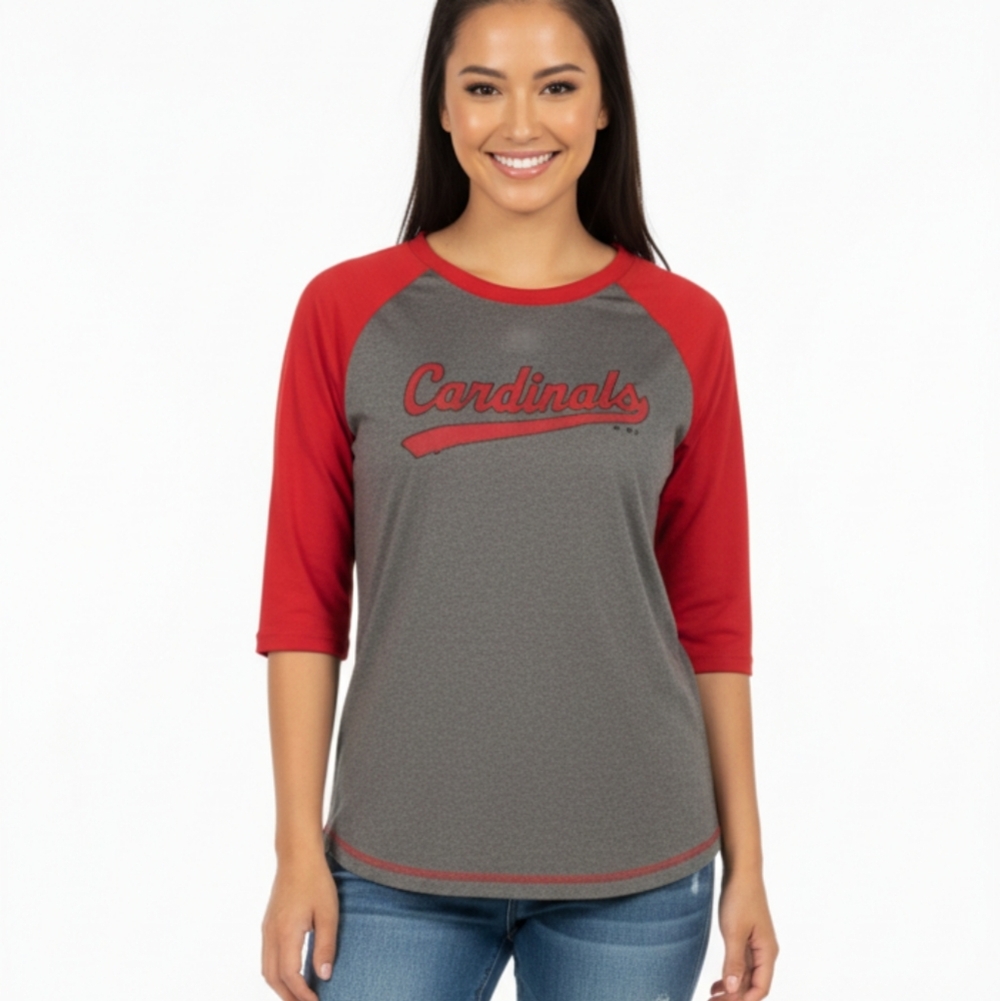 St. Louis Cardinals Adidas Red and Gray Short Sleeve Tee